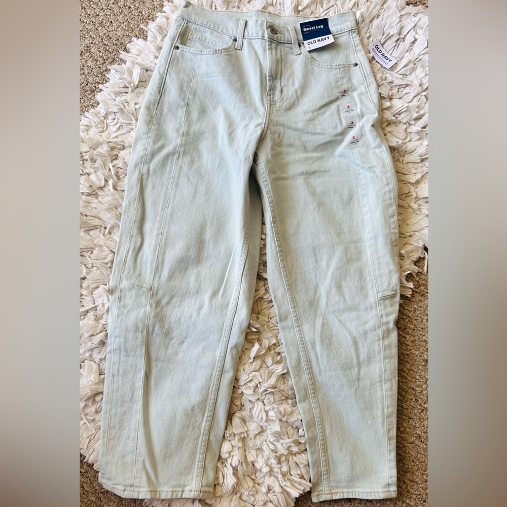 NWT Old Navy Barrel Jeans high rise ankle length sz 2 - Picture 4 of 10